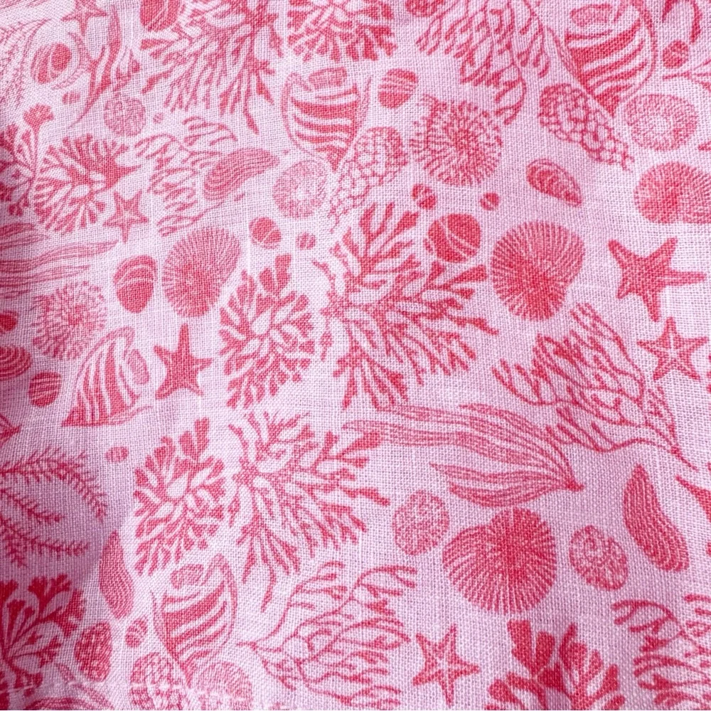 Sigrid Olsen Coral Seashell Linen Coverup - Picture 7 of 11